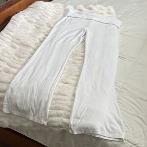 Wild Fable White fold-over ribbed Pants